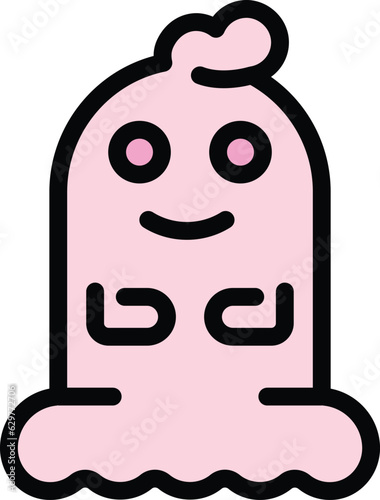Funny jelly icon outline vector. Candy gummy. Cola shiny color flat