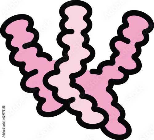Jelly fish icon outline vector. Candy gummy. Bear fruit color flat