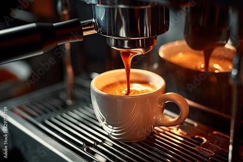 A cup being filled with coffee