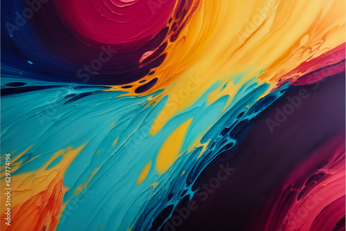 Splash of paint Colorful. Abstract background. Digital Art, 