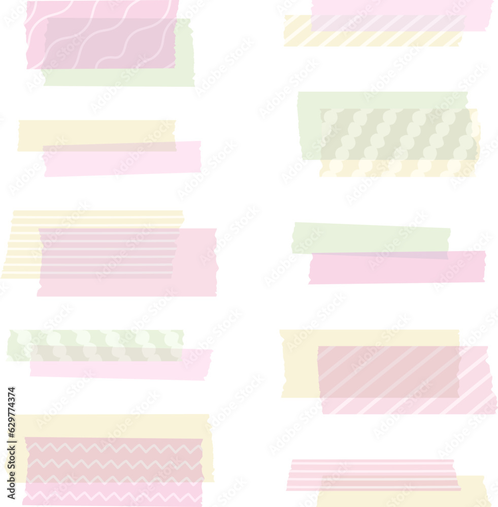 Illustration set of watermark masking tape / frame / tape / fashionable /pink Illustration set of watermark masking tape / frame / tape / fashionable /pink