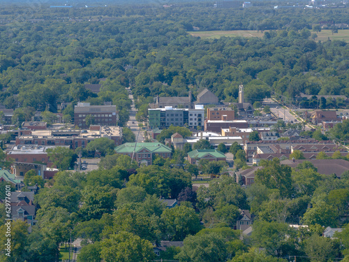 Area view of downtown Wheaton
