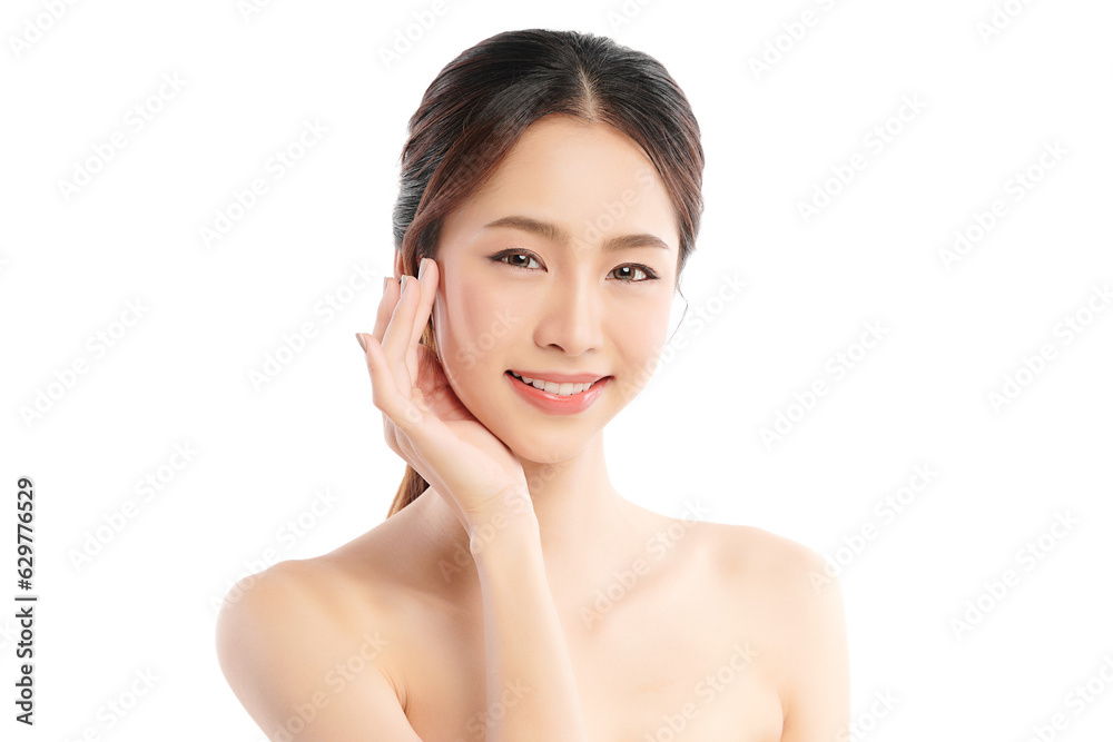 Beautiful young asian woman with clean fresh skin on white background, Face care, Facial treatment, Cosmetology, beauty and spa, Asian women portrait. Beautiful young asian woman with clean fresh skin on white background, Face care, Facial treatment, Cosmetology, beauty and spa, Asian women portrait.