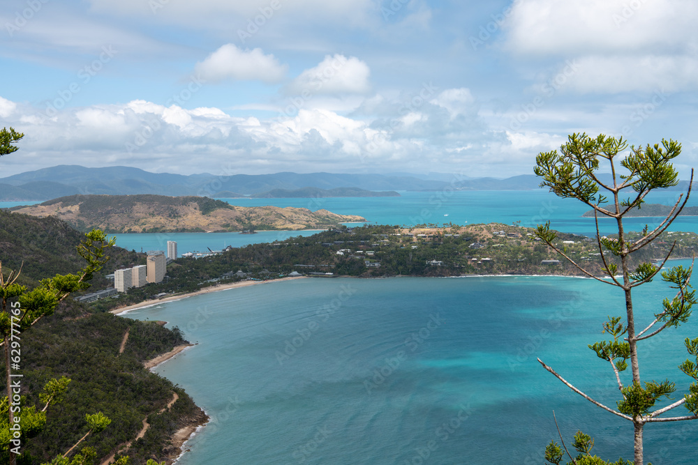 View form the helicopter of Hamilton Island, Queensland, Australia