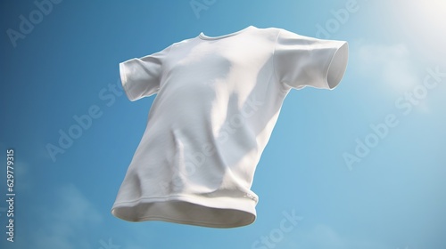 floating blank white t shirt mockup 