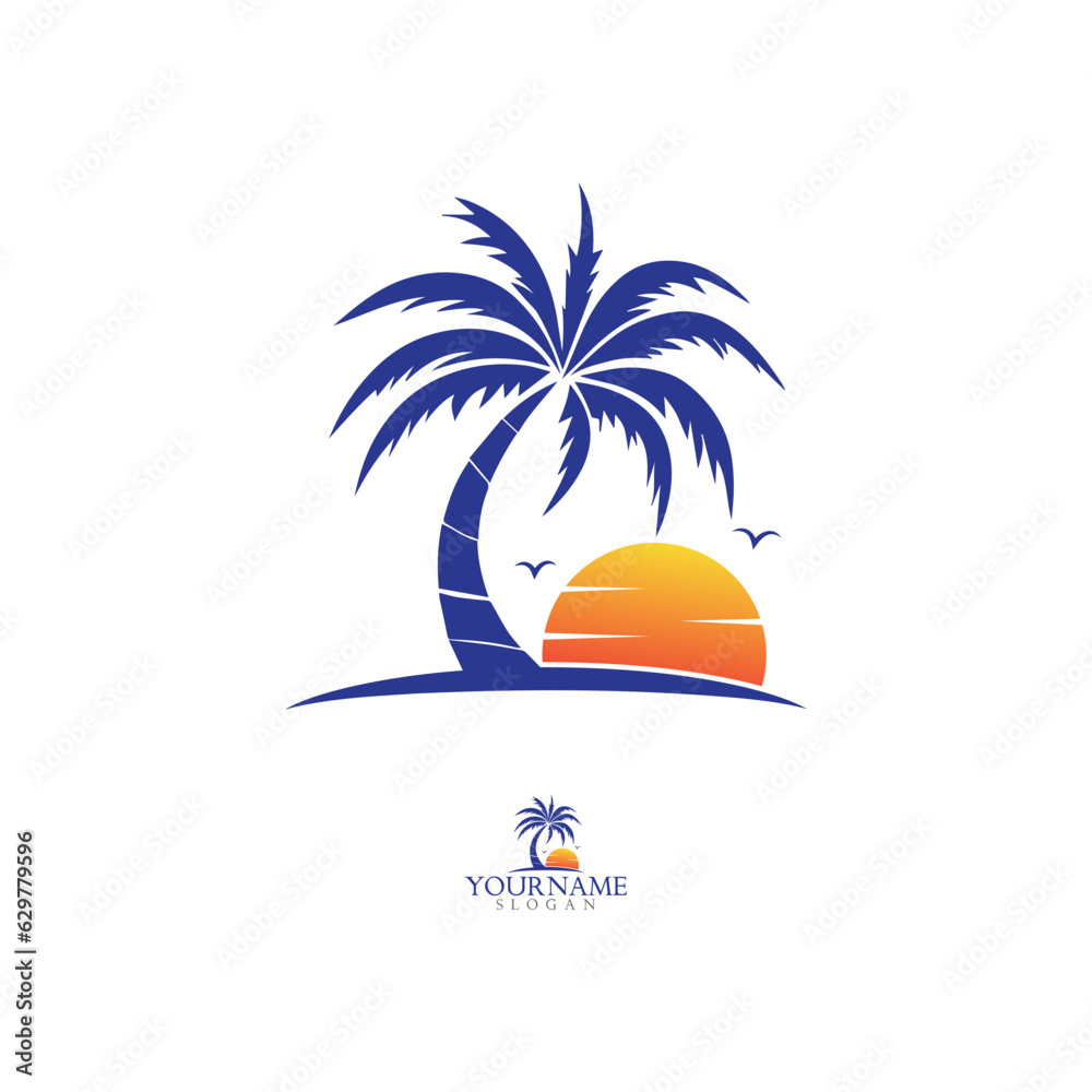Fototapeta premium Logo Vector beach