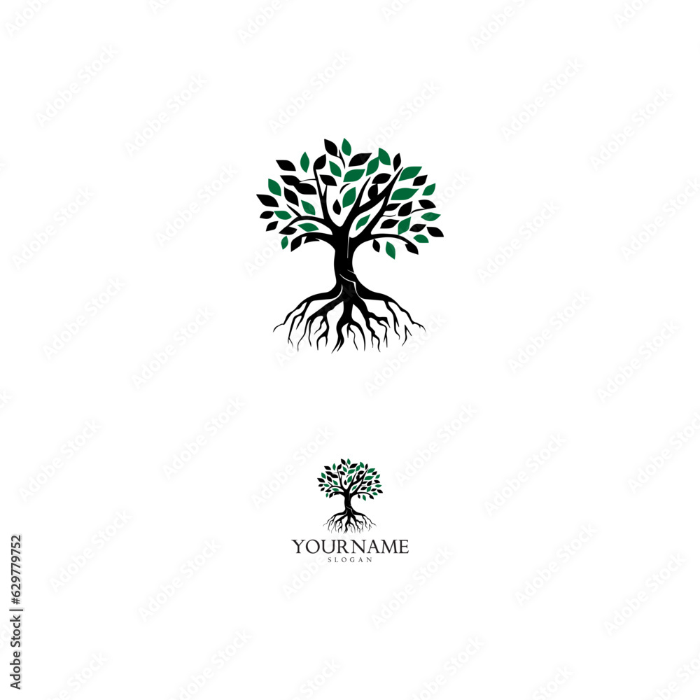 Obraz premium Logo Vector tree