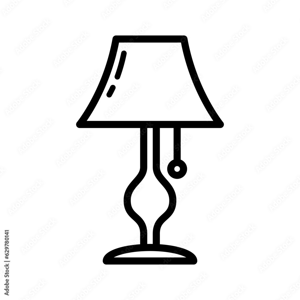 lamp icon, table lamp vector illustration lamp icon, table lamp vector illustration