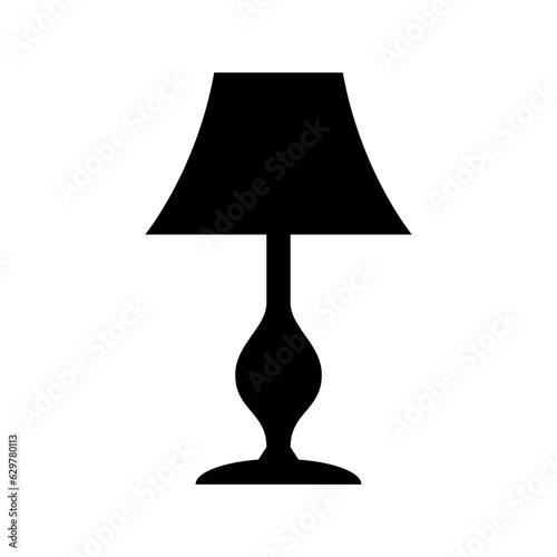 lamp icon, table lamp vector illustration