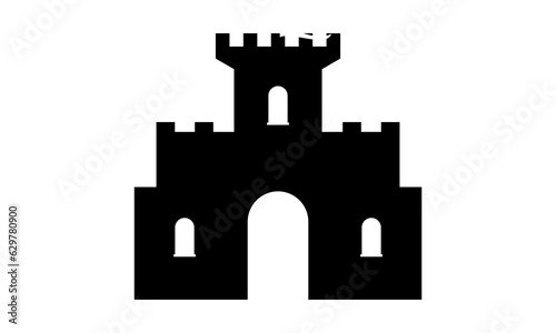 castle vector silhouette logo