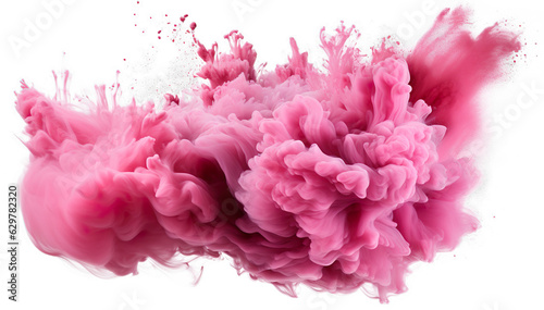 pink powder splash on black white, generative AI