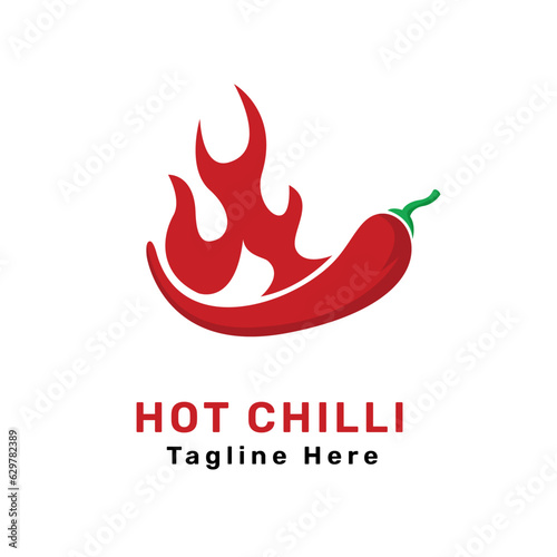 Red Chiles Pepper Logo Vector. Chiles Illustration vector