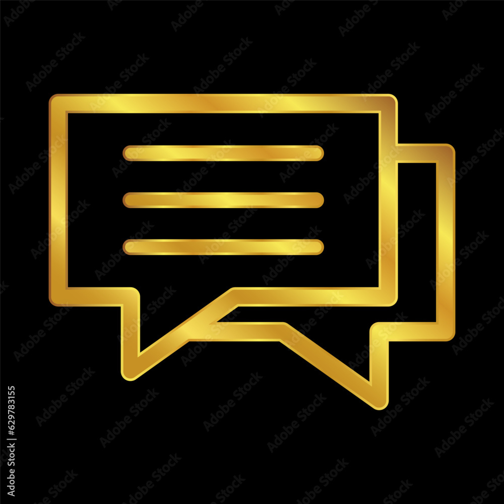 gold colored chat icon gold colored chat icon