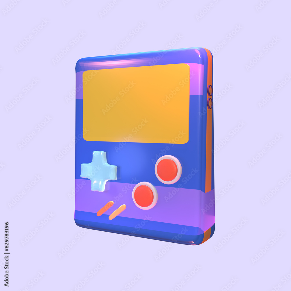 3D icon video games game bot rendered isolated on the colored background 3D icon video games game bot rendered isolated on the colored background