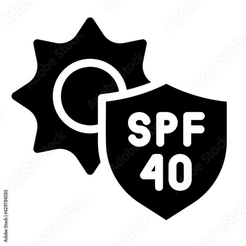 spf 40 glyph icon