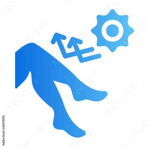 uv protection gradient icon