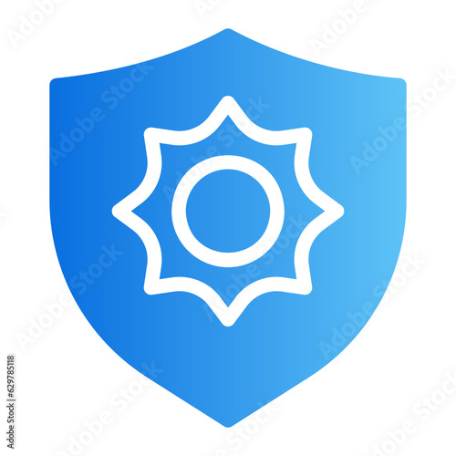 uv protection gradient icon