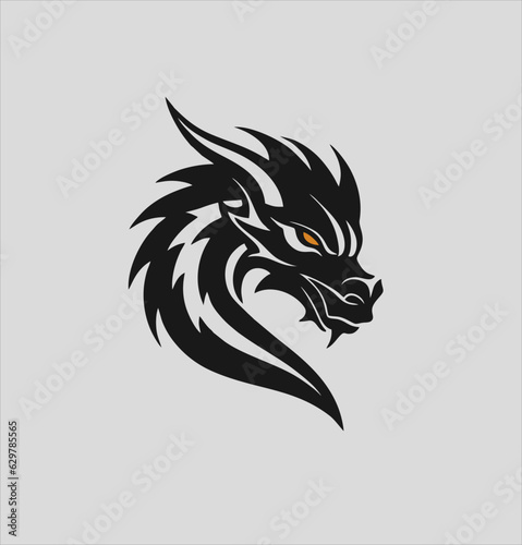 Dragon icon vector, filled flat sign, Symbol, logo illustration