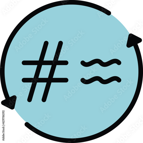 Fast post icon outline vector. Smm delivery. Media platform color flat