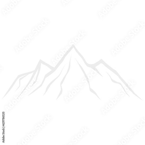 Mountain Logo Icon Adventure White Logo Template Design