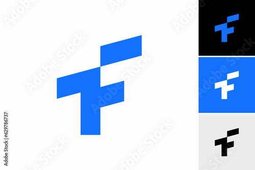 initial letter tf or ft logo vector sign