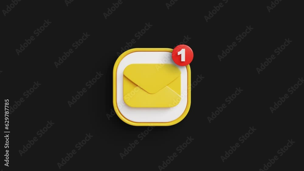 message icon notification animation