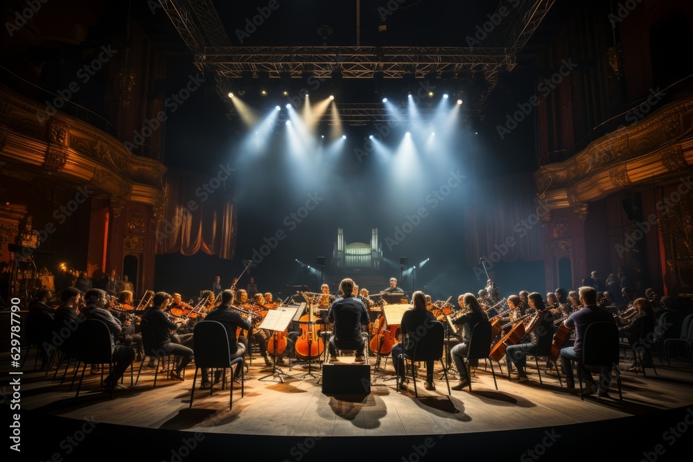 Classical Music Orchestra Rehearsal, Generative AI