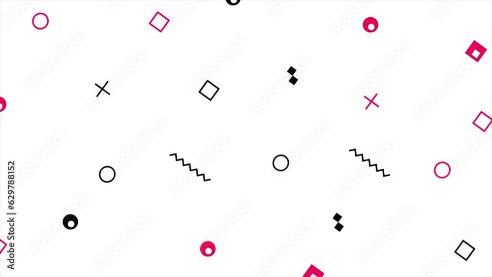 Magenta red and black random abstract shapes pop style Minimal white background Magenta red and black random abstract shapes pop style Minimal white background