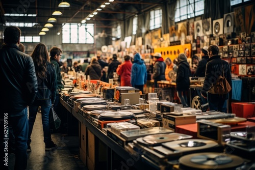 Vintage Vinyl Record Fair, Generative AI