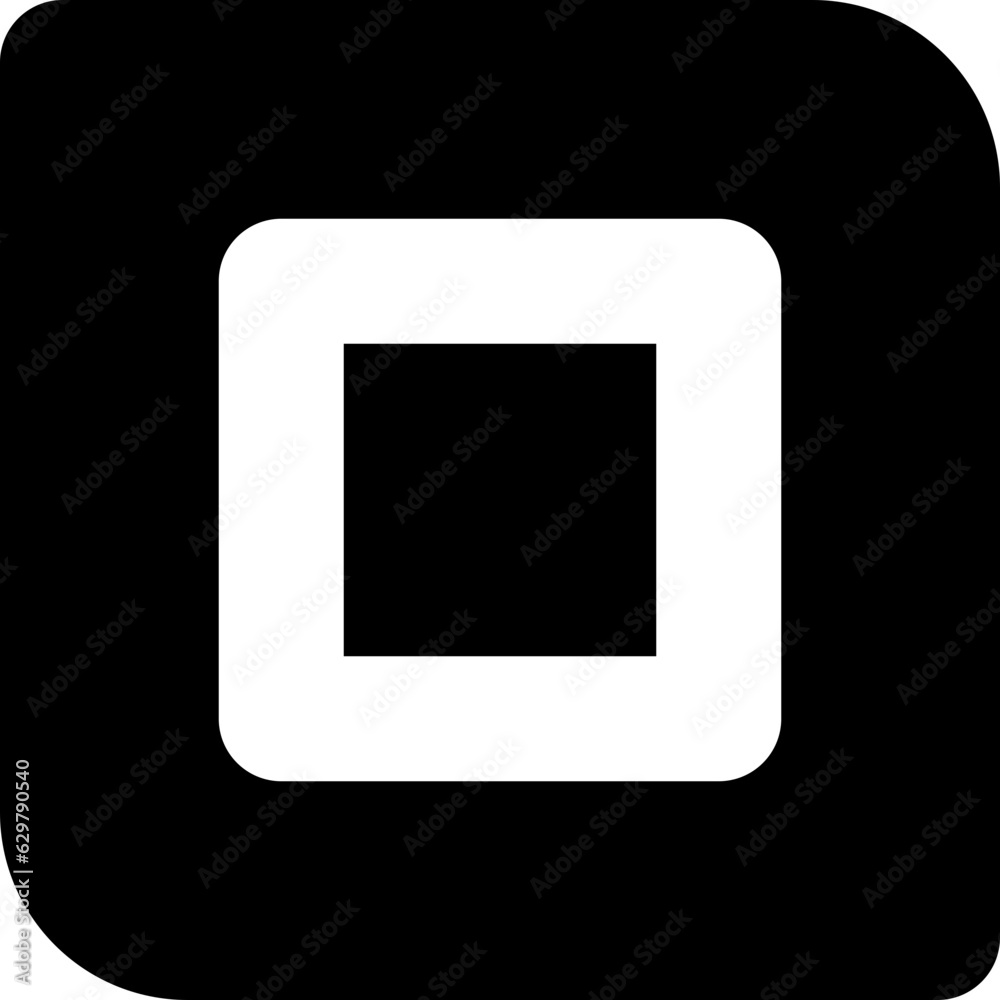 stop icon square in circular and minimalistic style, suitable for web video and multimedia user interface design stop icon square in circular and minimalistic style, suitable for web video and multimedia user interface design