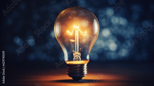 light bulb glowing brightly against a dark background, representing the spark of a new idea or innovation generative ai