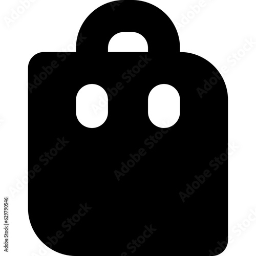shopping bag button icon in minimalistic and circular style, suitable for online shop and ecommerce user interface design