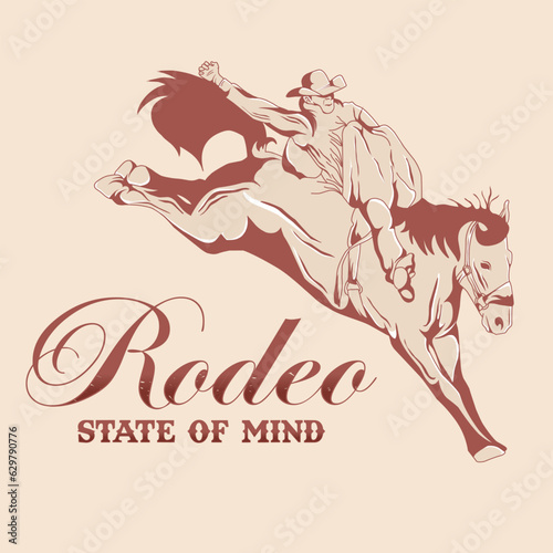 Rodeo Vintage  Emblem Logo Vector