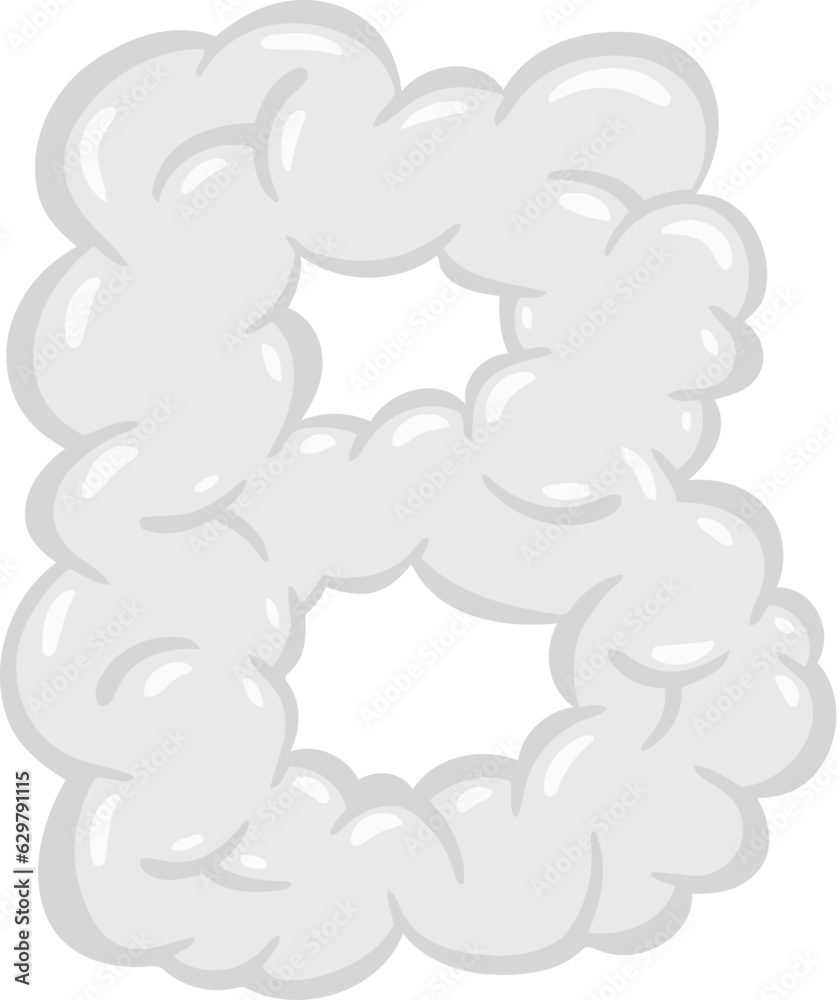 Cloud Alphabet Letter B Cloud Alphabet Letter B