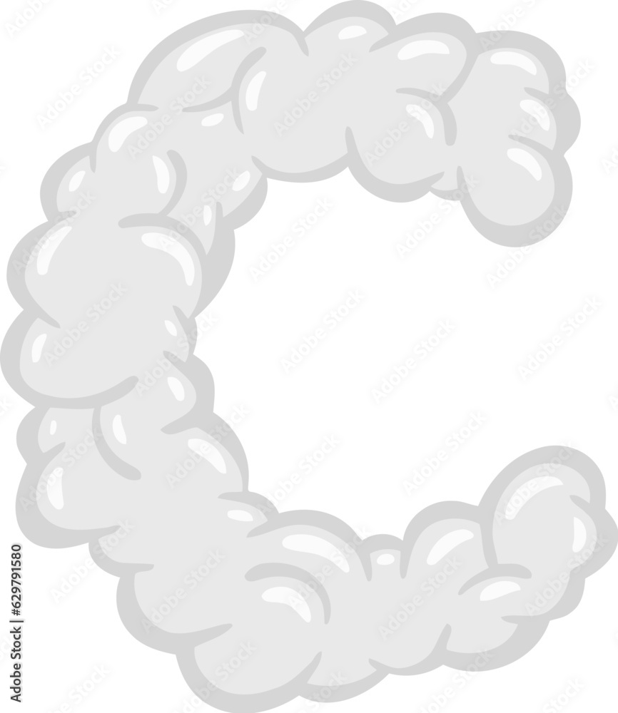 Cloud Alphabet Letter C