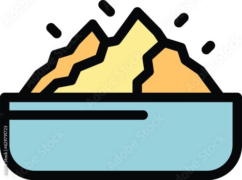 Soy food icon outline vector. Agave vegan. Eating seed color flat