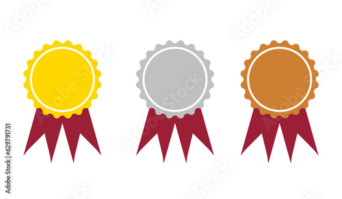 gold, silver and bronze award labels