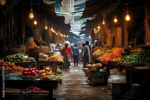  Farmer's Market with Colorful Produce