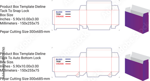 Product Box, Template, Dieline Box Design,  cardboard, box template, layout box, cosmetic box,