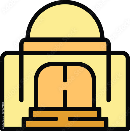 Muslim university icon outline vector. Study education. Office departament color flat