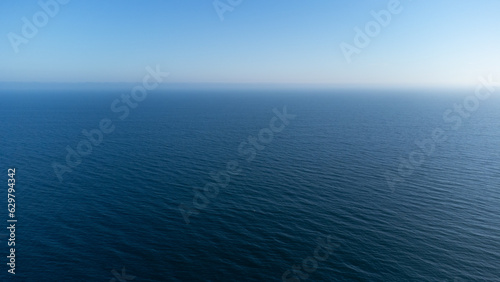 Aerial Shot of Pacific Ocean off Santa Monica, California 