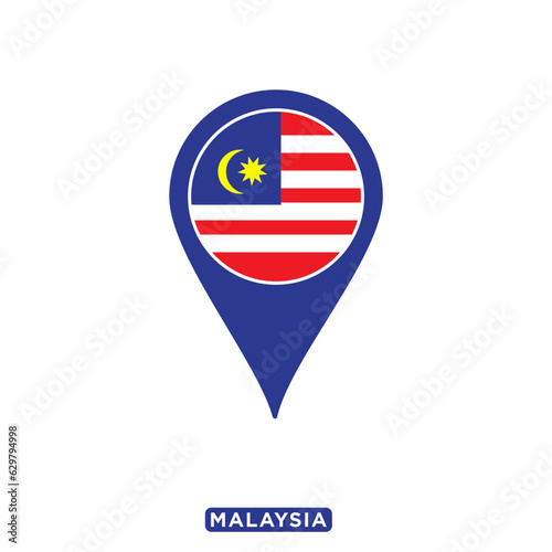 Free Download Malaysia map flag icon vector logo design template flat style - GFXLoad