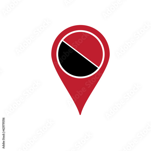 Papua new guinea map flag icon vector logo design template flat style