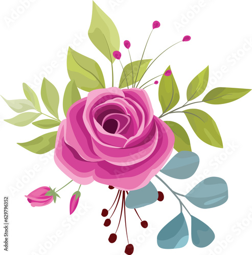 flower bouquet with roses , wedding bouquet, roses