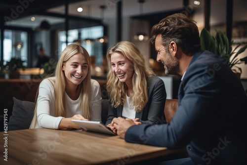 Real Estate Agent Discussing Financing Strategy, Generative AI