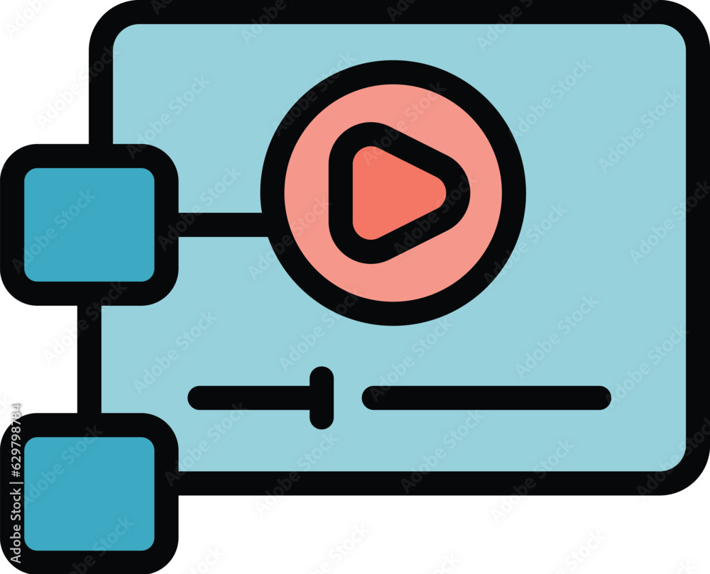 Video game icon outline vector. Videogame interface. Mobile screen color flat Video game icon outline vector. Videogame interface. Mobile screen color flat