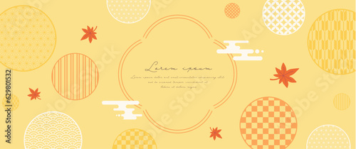 Japanese style autumn background