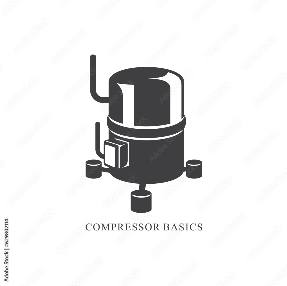 illustration of air conditioning compressor. illustration of air conditioning compressor.