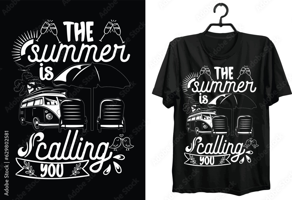 Summer Svg T-shirt Design. Typography, Custom, Vector t-shirt design. Summer Vacation T-shirt Design For Summer Lovers. Summer Season T-shirt Design.