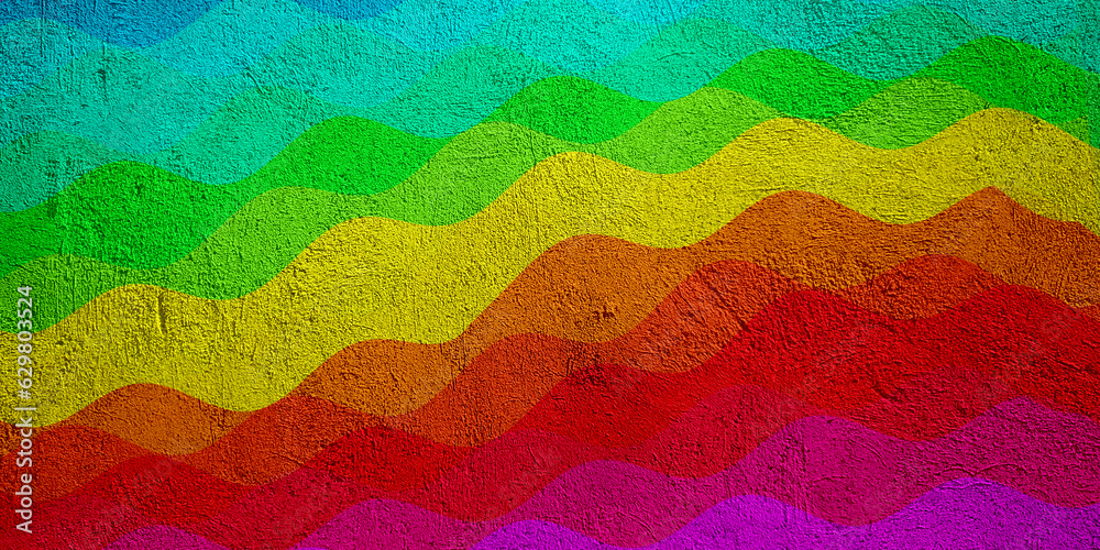 abstract wavy textured colorful wall pattern background